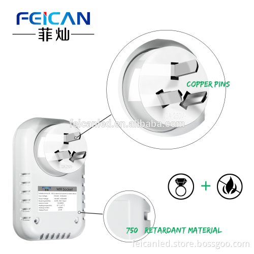 Best selling products 110V-250V 10A WIFI power plug pop up socket for desktop computer